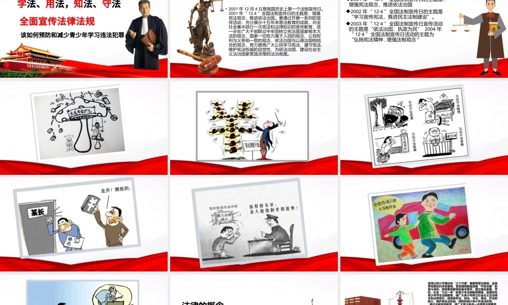 精美大气法制宣传日普法宪法会议报告PPT.pptx