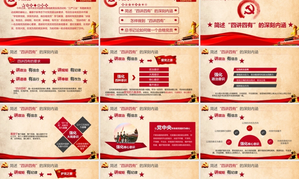 精美大气四讲四有专题教育PPT.pptx