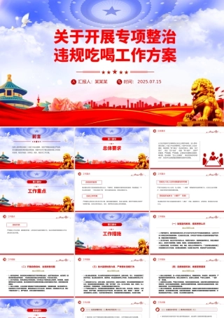 精品关于开展专项整治违规吃喝工作方案PPT模板.pptx