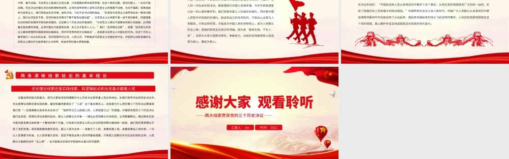 两大线索贯穿党的三个历史决议.pptx