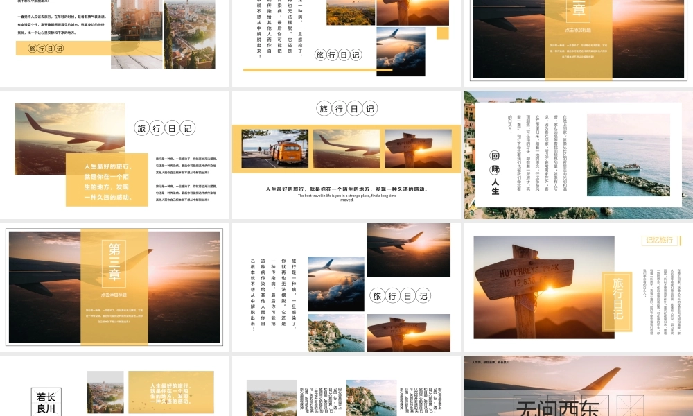 旅行的记忆旅游相册旅游计划PPT模板.pptx