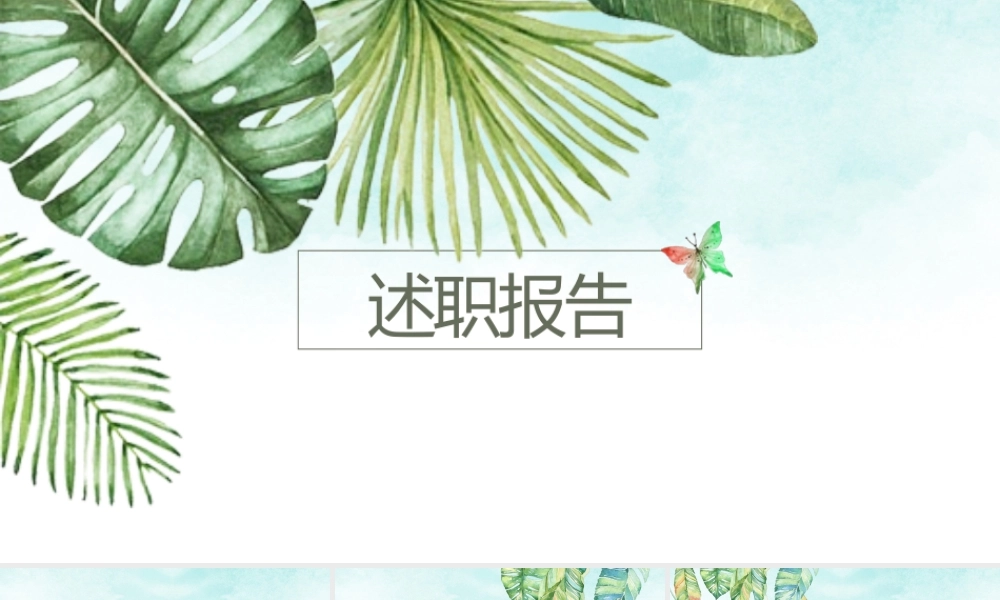 绿色植物小清新述职报告.pptx