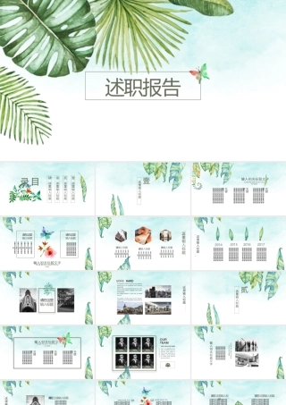 绿色植物小清新述职报告.pptx