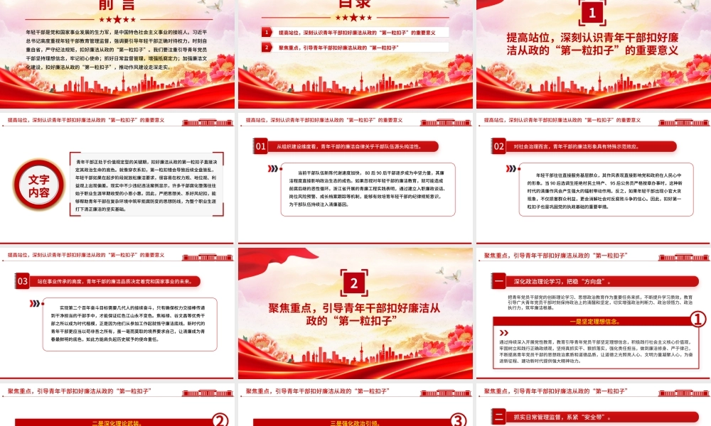年轻干部廉洁从政PPT扣好“第一粒扣子”主题党课课件.pptx