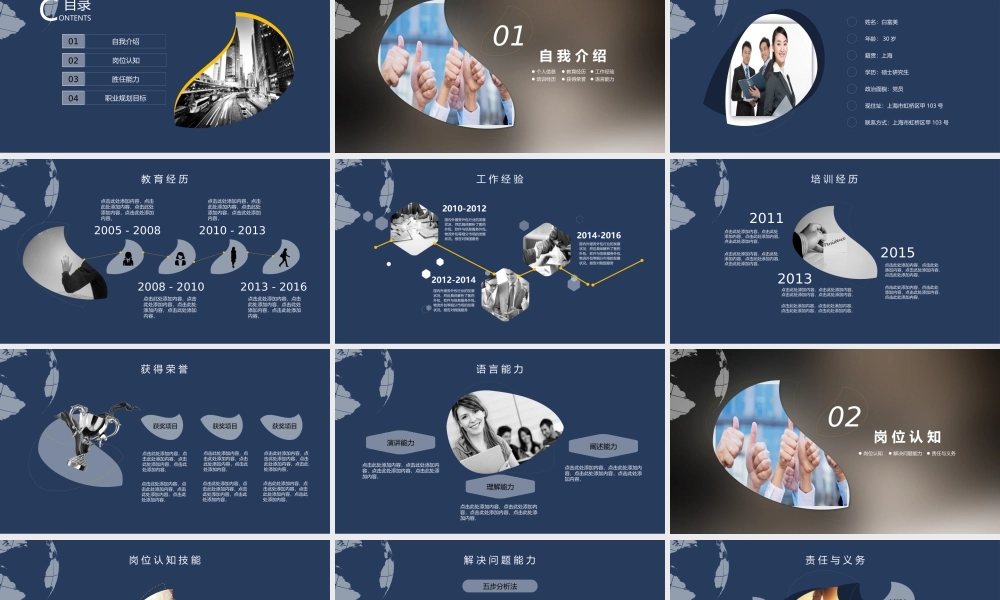欧美风岗位竞聘述职报告ppt模板.pptx