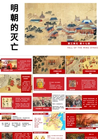 七年级下册历史课件明朝的灭亡PPT模板.pptx