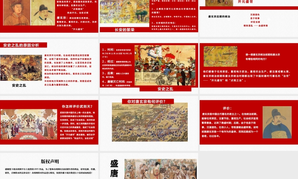 七年级下册历史课件盛唐气象PPT模板.pptx
