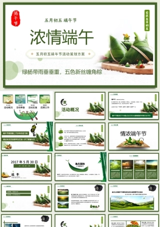 清新风中国传统节日端午节活动策划PPT课件.pptx