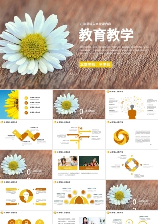 清新教师说课微课试讲教育教学通用PPT.pptx