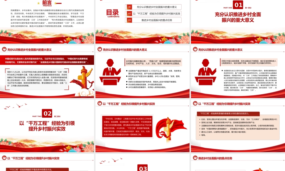 全力高效推进乡村全面振兴PPT简洁风做好新时代乡村振兴战略课件模板.pptx