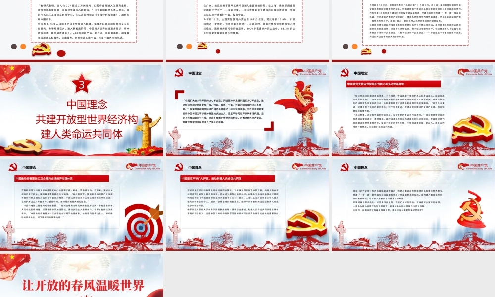 让开放的春风温暖世界PPT大气简洁新时代推进高水平对外开放述评（下）党课课件.pptx