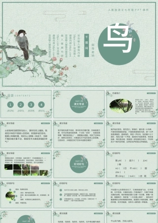 人教版初七年级语文鸟PPT课件.pptx