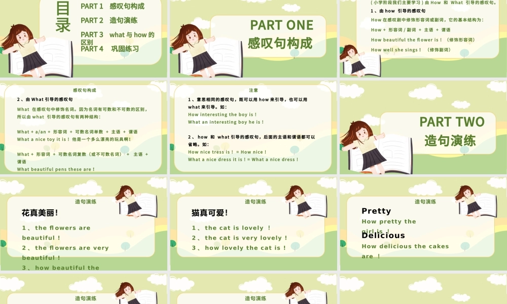 人教版英语课件感叹句PPT小学六年级模板.pptx