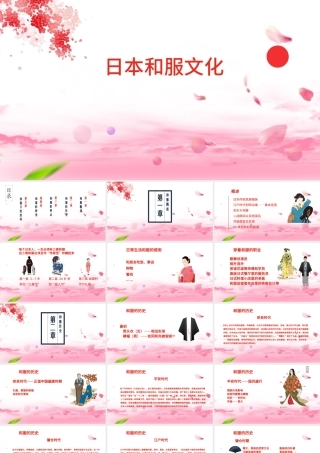 日本文化之日本和服文化介绍教育教学PPT模板.pptx