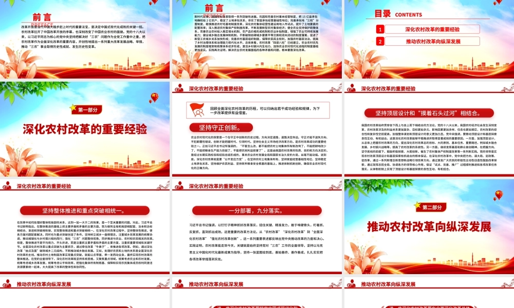 深化改革走中国特色现代化农业道路ppt全面推动乡村振兴课件.pptx