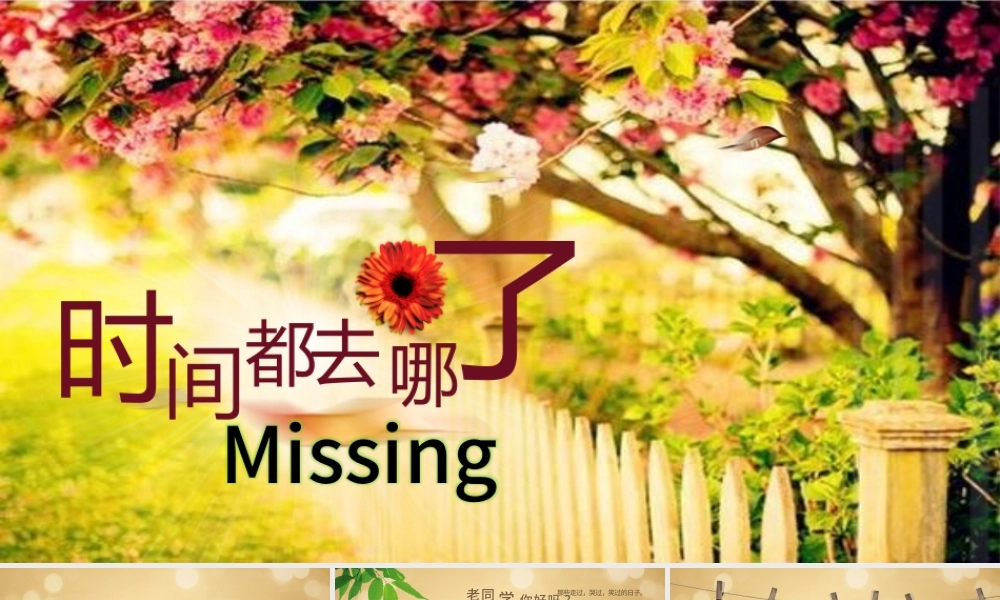 时间都去哪了同学聚会ppt模板.pptx