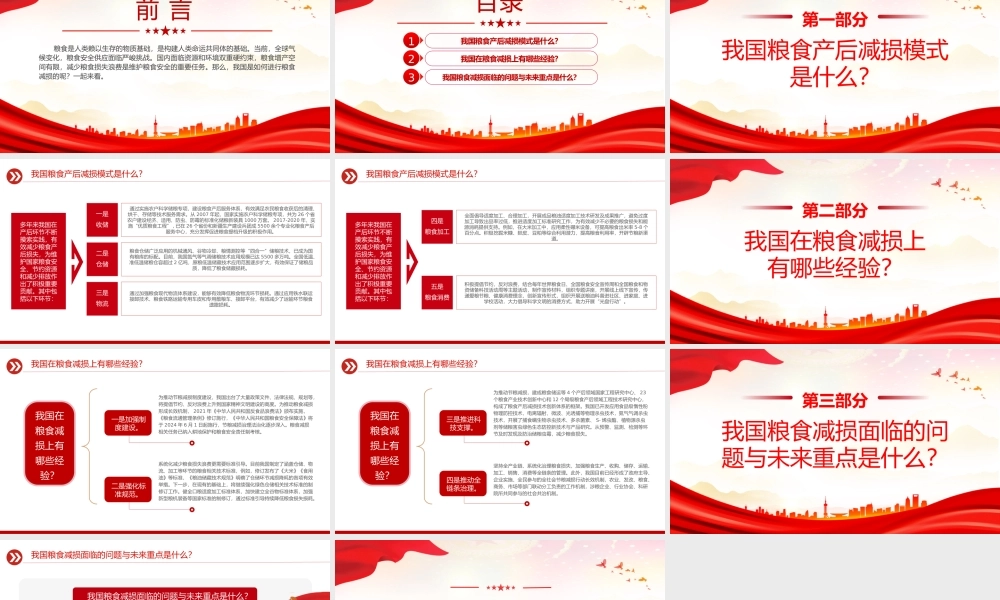 实用节粮减损经验做法PPT简洁精美保障粮食安全宣讲课件.pptx