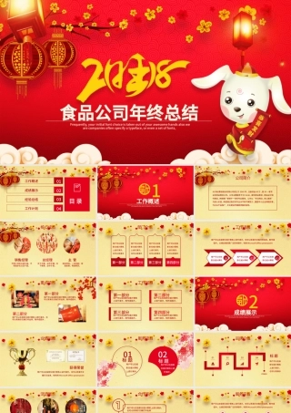 食品公司2018年终总结ppt动态模板.pptx