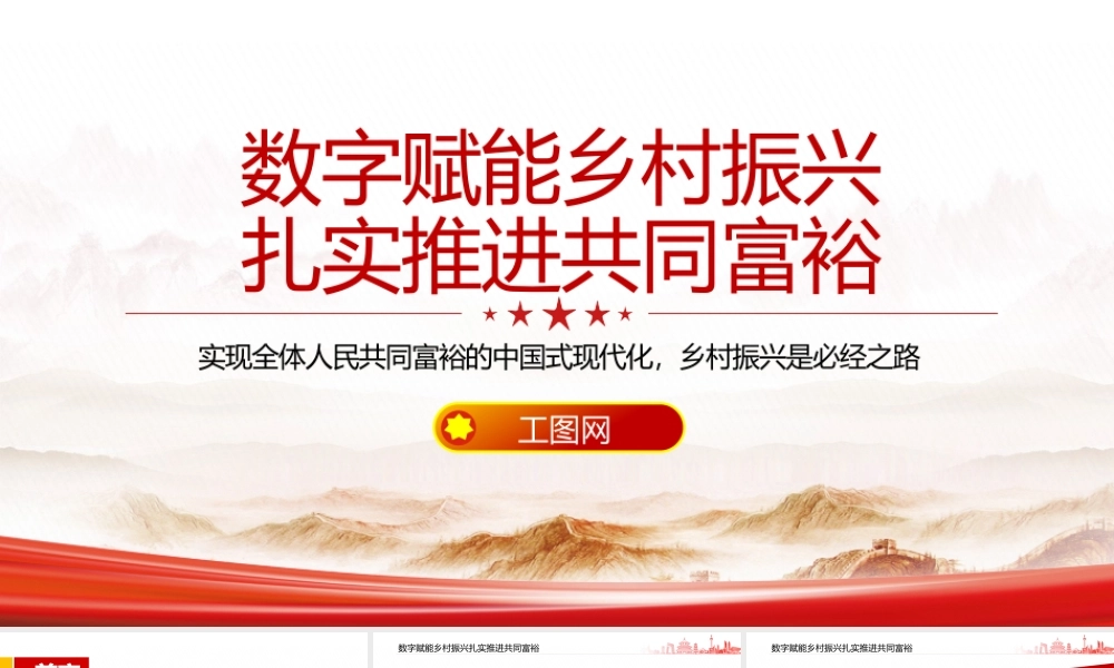 数字赋能乡村振兴PPT以数字乡村建设扎实推进共同富裕课件.pptx