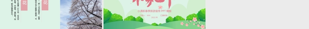 桃花节PPT小清新春风十里桃花开浪漫节日介绍通用模板.pptx