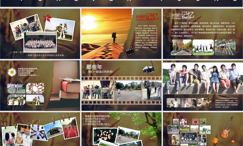 唯美同学聚会毕业纪念相册ppt.pptx