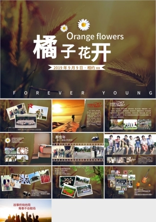 唯美同学聚会毕业纪念相册ppt.pptx