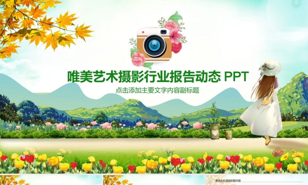 唯美艺术摄影行业报告动态PPT模版.pptx