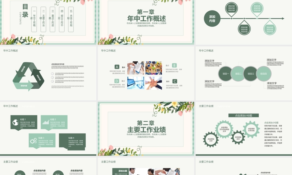 文艺小清新述职报告动态PPT.pptx