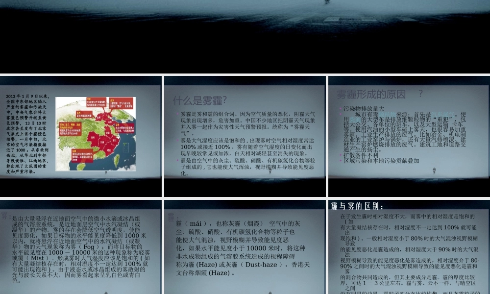 雾霾天气PPT.pptx