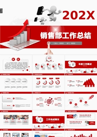 销售部工作汇报工作总结年终总结述职报告新年工作计划PPT模板.pptx