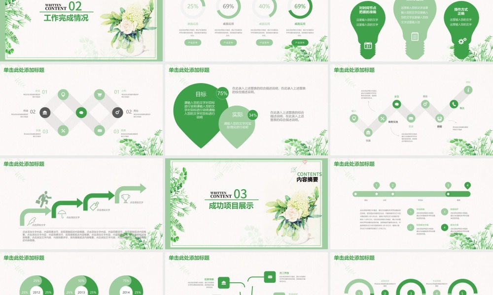 小清新绿色植物工作总结汇报PPT.pptx