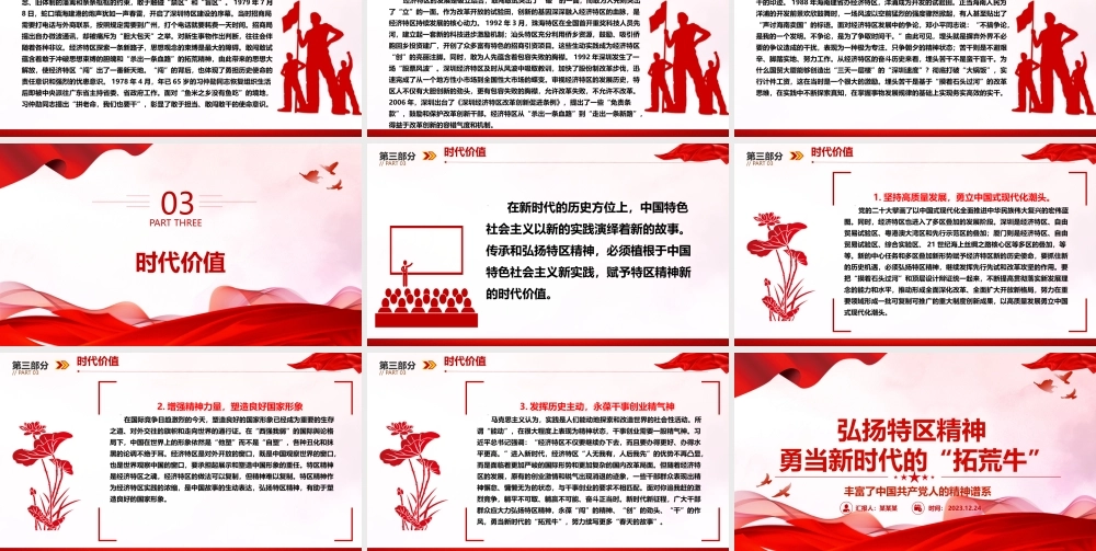 新时代敢为人先的特区精神ppt精品大气精神谱系意识形态微党课.pptx
