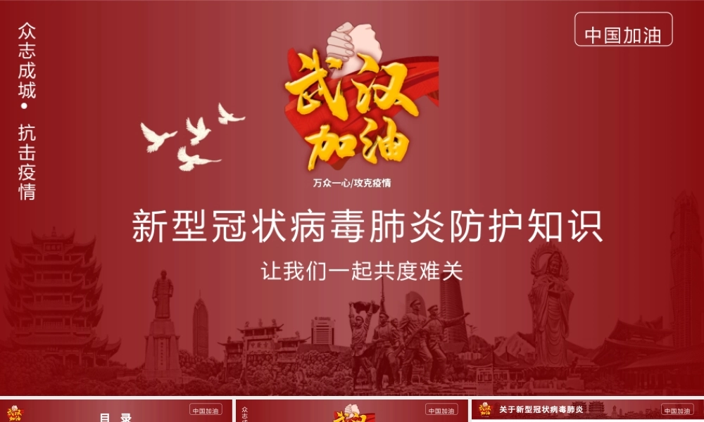 新型冠状病毒肺炎防护知识ppt模板.pptx