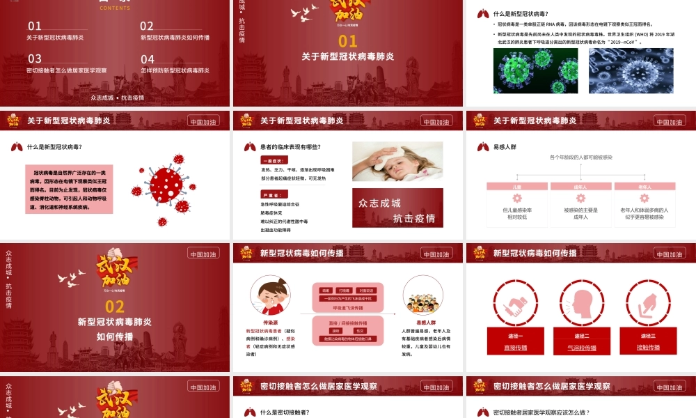 新型冠状病毒肺炎防护知识ppt模板.pptx