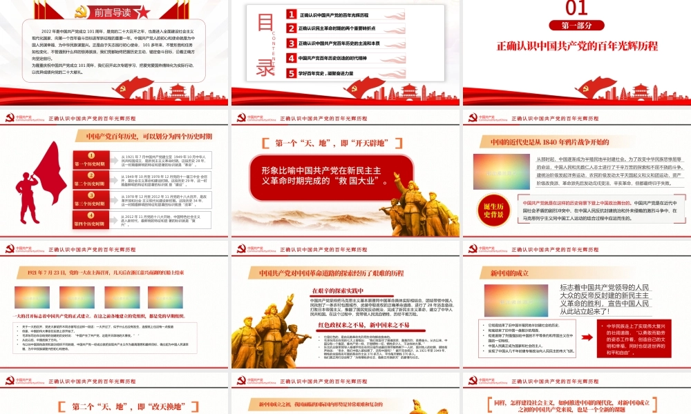 学好百年党史凝聚奋进力量PPT七一建党节庆祝建党101周年专题党史党课课件模板.pptx