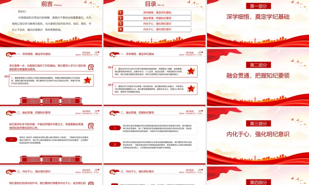 要切实在“学纪知纪明纪守纪”上下功夫PPT精美创意研讨发言课件模板.pptx