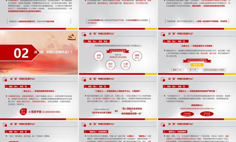 疫情之下彰显中国力量——在抗击新型冠状肺炎战“疫”中的深刻体会.pptx