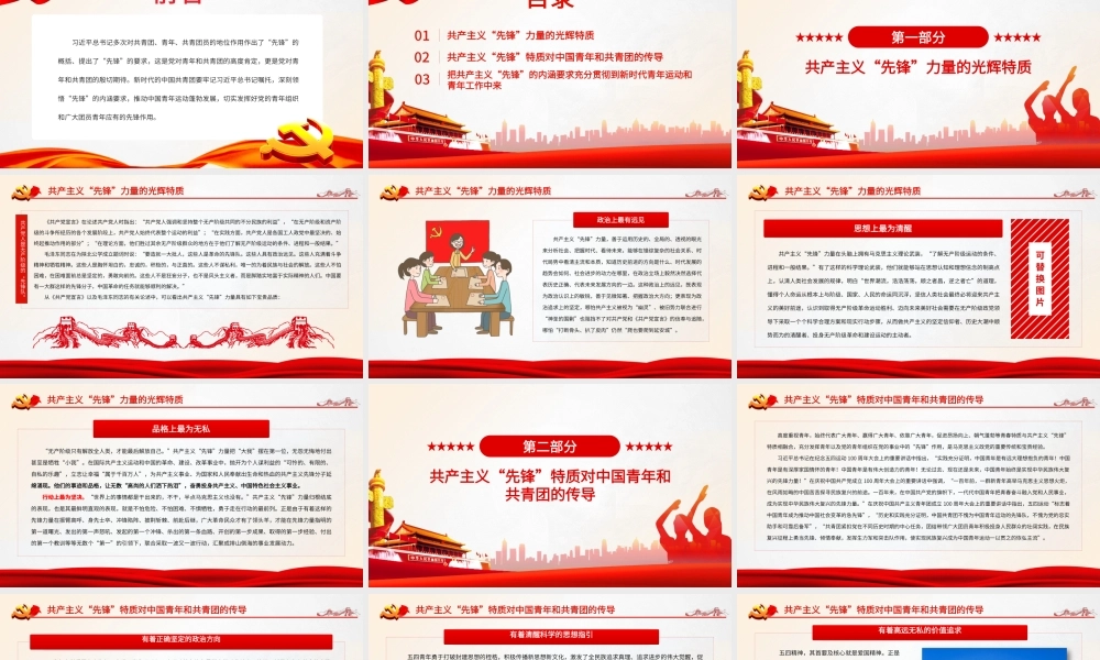 永葆中国青年运动和共青团的“先锋”特质.pptx
