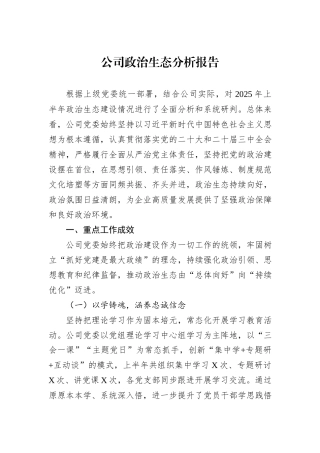 公司政治生态分析报告.docx