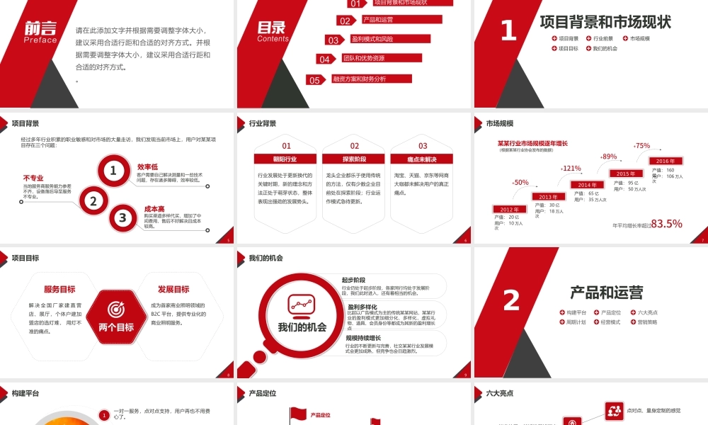 原创实用创业计划书项目融资商业计划书PPT-版权可商用.pptx