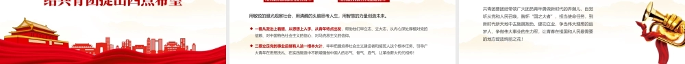 越百年栉风沐雨绽芳华乘风破浪PPT解读庆祝中国共产主义青年团成立100周年大会讲话精神专题课件模板.pptx