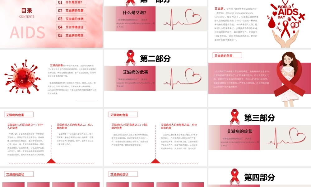 珍爱生命预防艾滋主题教育主题班.pptx