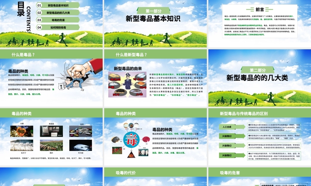 珍惜生命远离毒品禁毒知识宣传PPT模板.pptx