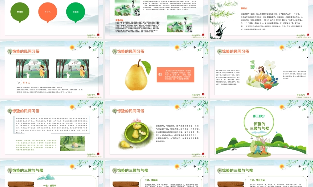 中国传统二十四节气之校园班会惊蛰节气主题班会介绍PPT.pptx