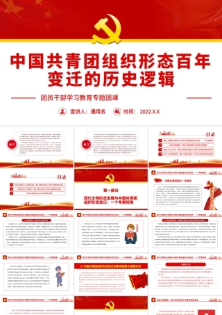 中国共青团组织形态百年变迁的历史逻辑.pptx