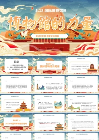 中国卡通风世界博物馆日PPT.pptx
