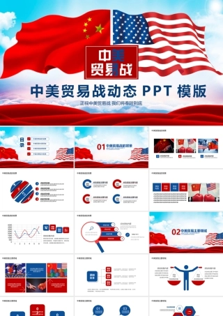 中美贸易战动态PPT模版.pptx