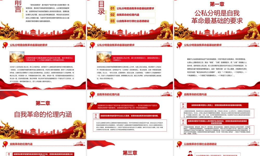 自我革命的伦理学审视PPT党政风党员干部学习教育专题党课课件模板.pptx