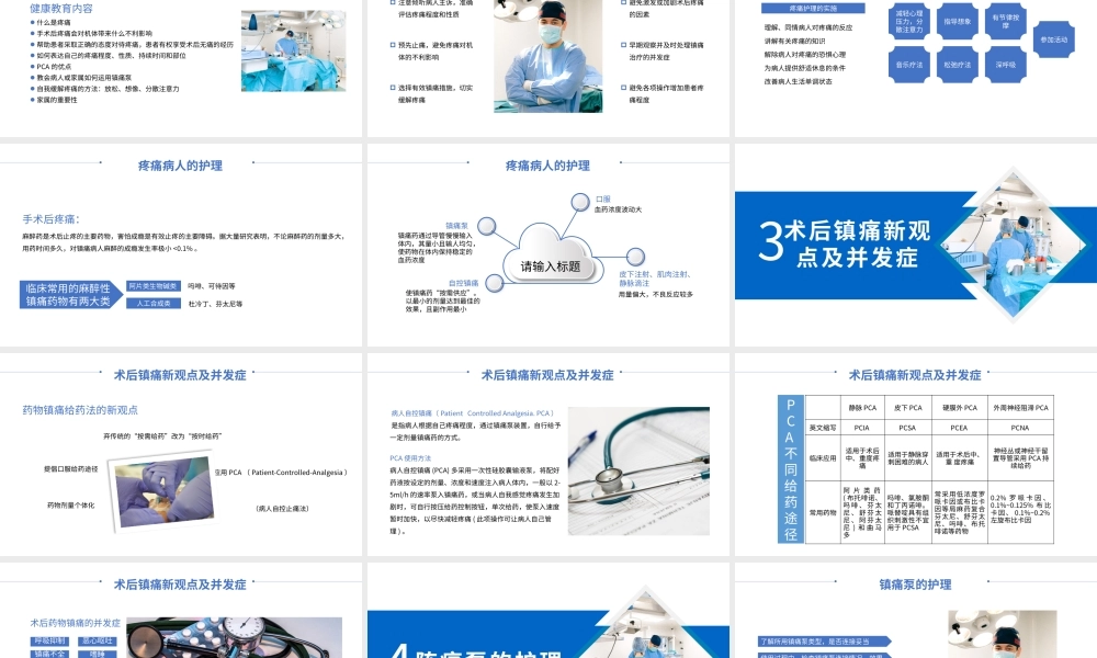 2022疼痛护理查房PPT清新创意护理查房通用PPT模板下载.pptx