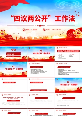 2025“四议两公开”工作法PPT农村基层组织工作方法模板.pptx